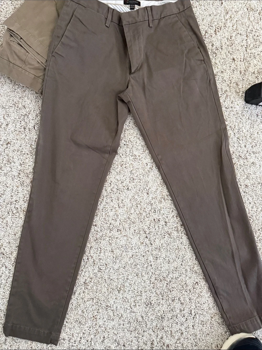 Banana Republic Tapered Fit Chinos in Brown/Tan